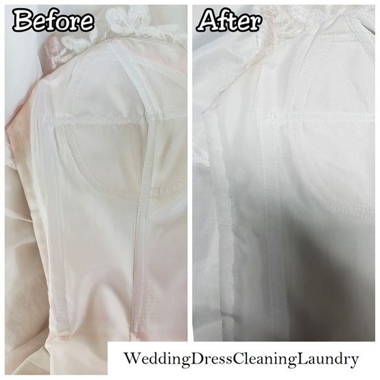 Cleaning Wedding Dress makeup stains