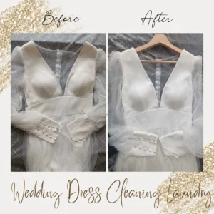 Bridal Gown Cleaning | High-quality wedding dress dry cleaning service for delicate gowns, with spot cleaning, restoration, and preservation.