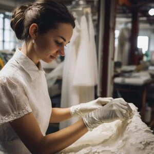 Affordable professional wedding dress cleaning and restoration services. | wet / dry clean wedding dress cost