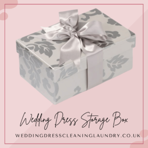 A high-quality wedding dress box available for local storage solutions.