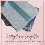 A stylish wedding dress storage box available for local pickup.