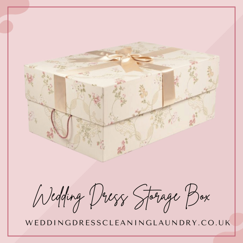 A luxurious bridal dress box in London, designed for elegant preservation.