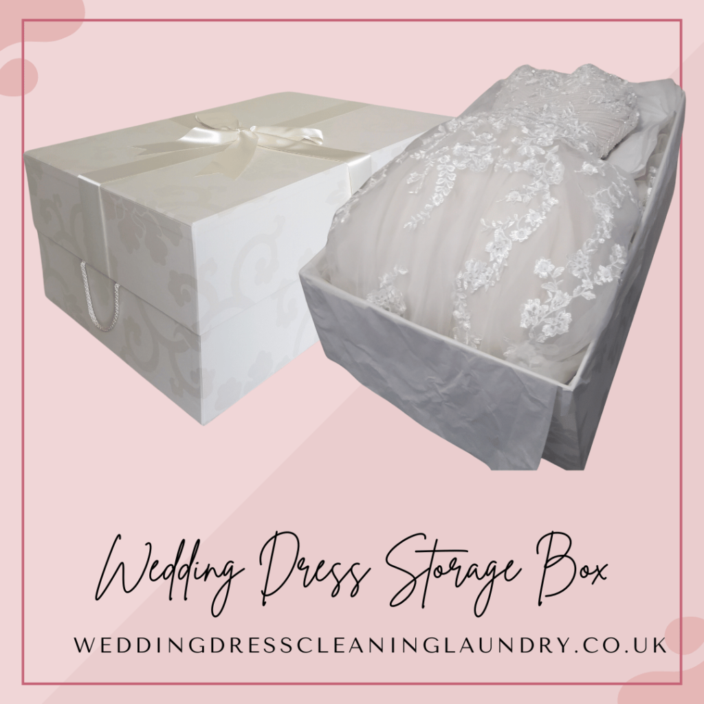 A premium bridal dress boxing service in London, designed for secure gown preservation.