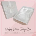 An elegant bridal dress box for preservation, tailored for London brides.