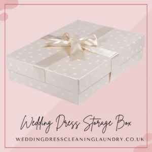 A luxurious wedding gown box in London, designed for elegant preservation.