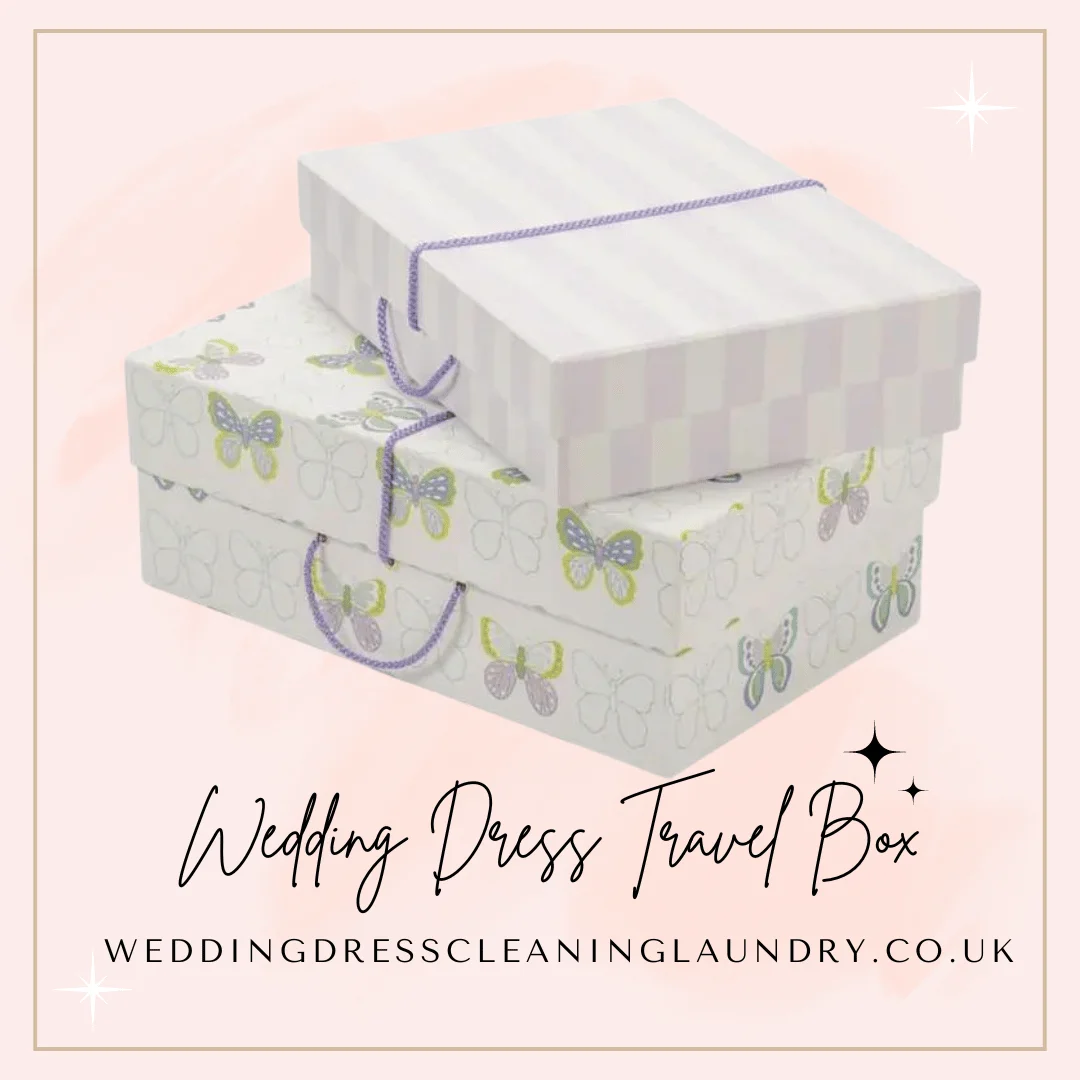 a stack of boxes with butterflies on them. Wedding dress travel box featuring a butterfly design, ideal for secure and stylish travel.