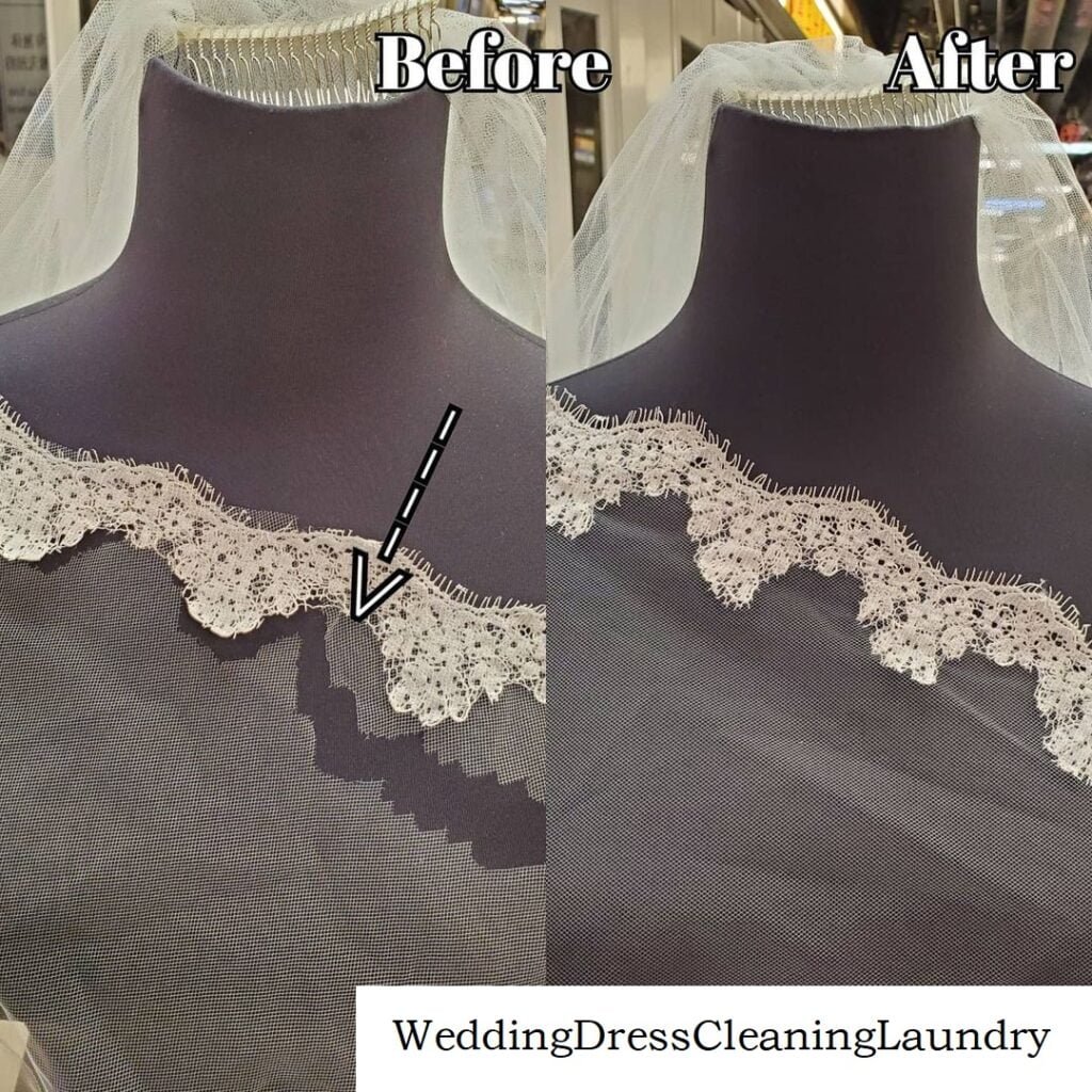 how to clean bridal veil - Bridal veil soaking in warm water for cleaning and maintenance to remove stains and dirt