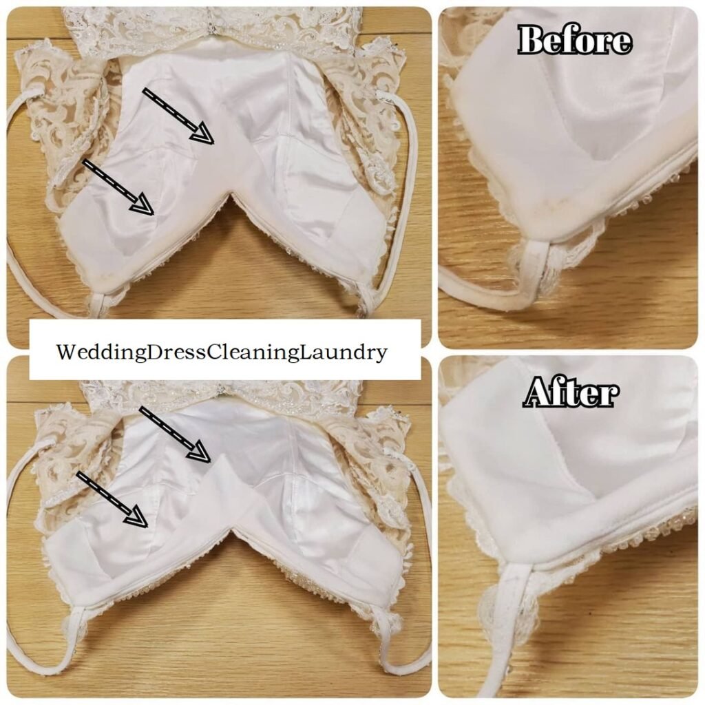Learn about common stains on wedding dresses and how to treat them