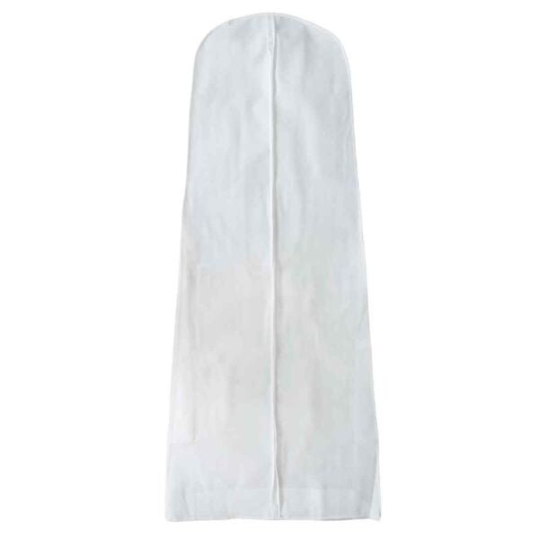 72-inch wedding dress bag made from high-quality non-woven fabric, protects from dust, moths, and moisture. Bridal Dress Storage Bag